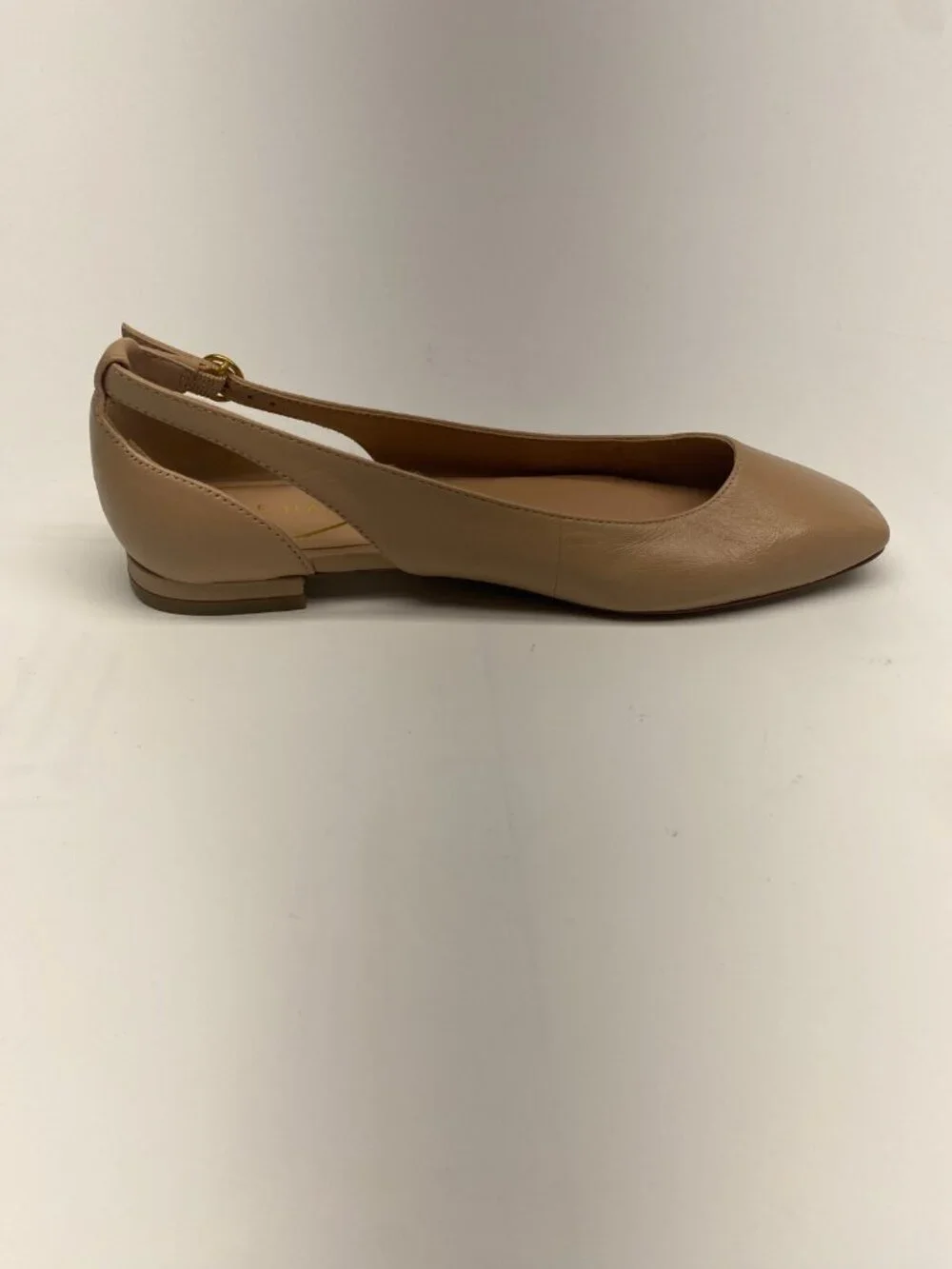 Cole Haan Womens Bria Cutout Flat In Brush Square Toe Leather Flat Sz 6 B